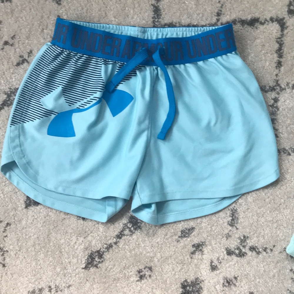 Light blue under armour shorts